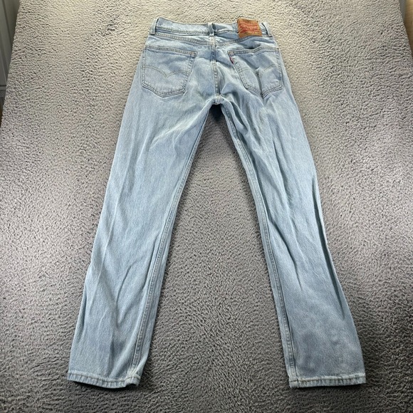 Levi's 505 Jeans Mens 31x32 Blue Denim Cotton Straight Leg Stretch Workwear - Picture 5 of 10